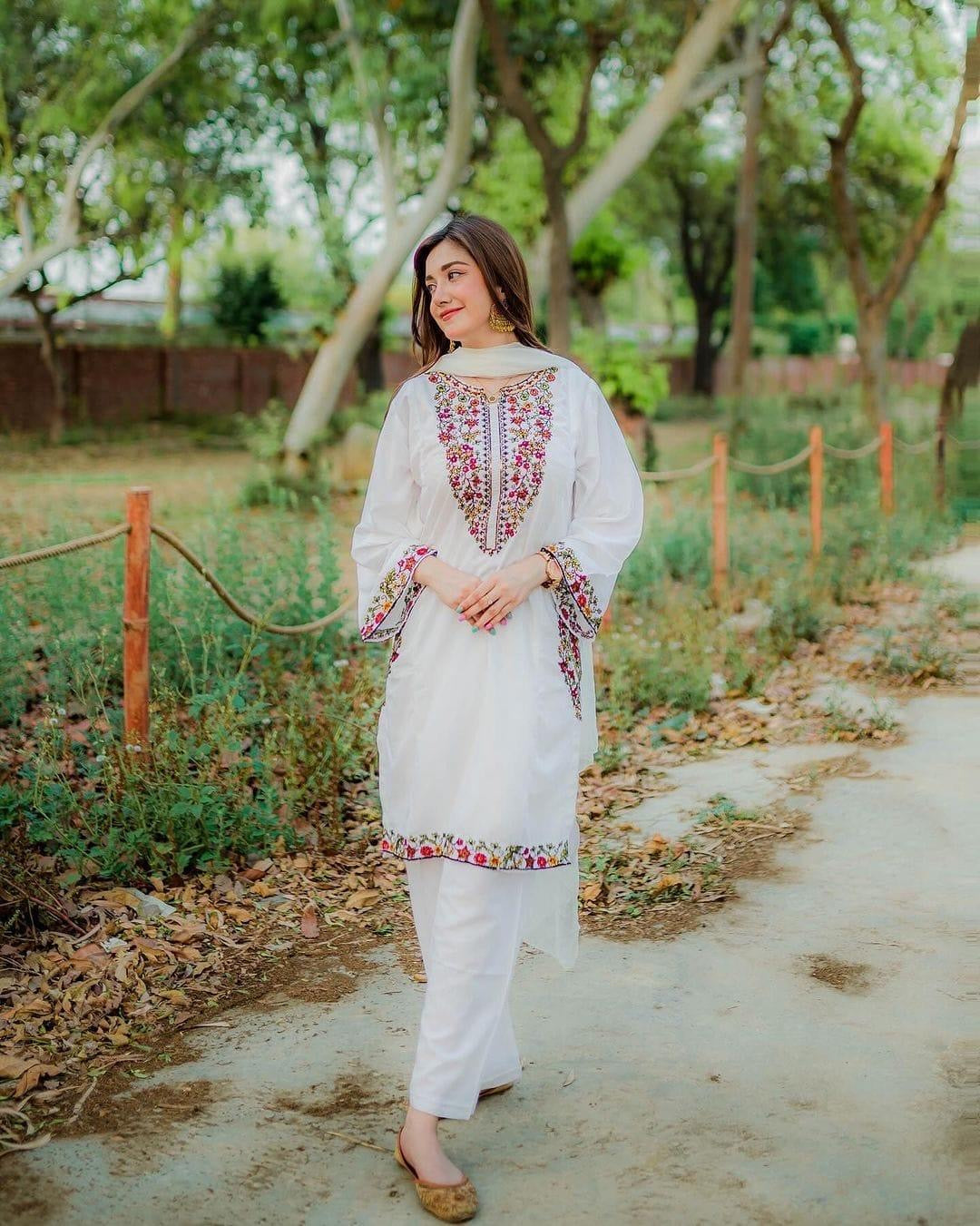 Women’s Stitched Embroidered Shirt & Trouser Set-2 Pcs