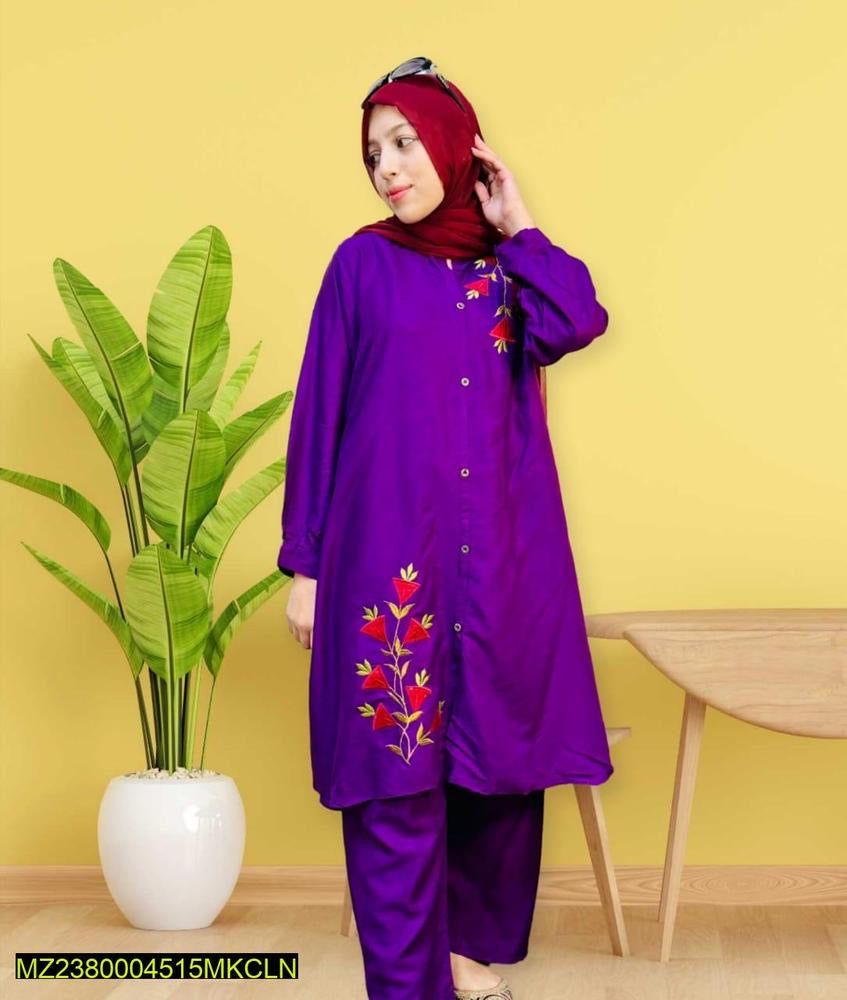 3 Pcs Women’s Stitched Lawn Suit