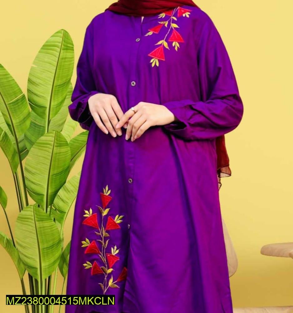 3 Pcs Women’s Stitched Lawn Suit