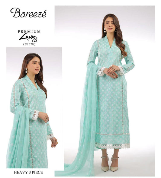 3 Pcs Women's Unstitched Embroidered Suit