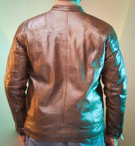 Terry Brown – Sheep Leather Jacket (1737) – Triple Stitched