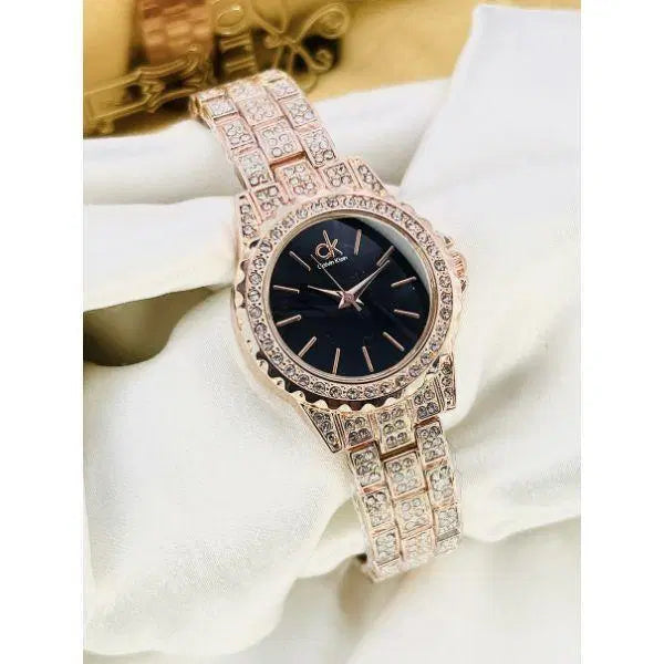 Women's Quartz Chain Strap Watch - 1 Pc Elegant Timepiece