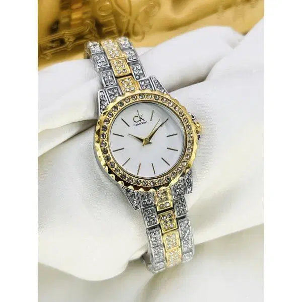 Women's Quartz Chain Strap Watch - 1 Pc Elegant Timepiece