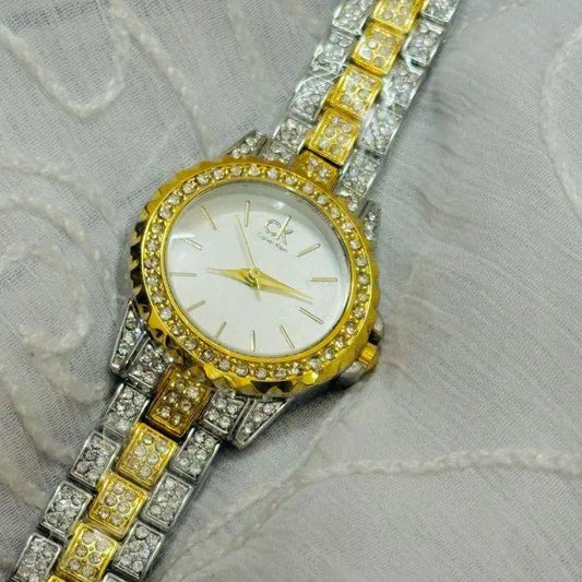 Women's Quartz Chain Strap Watch - 1 Pc Elegant Timepiece